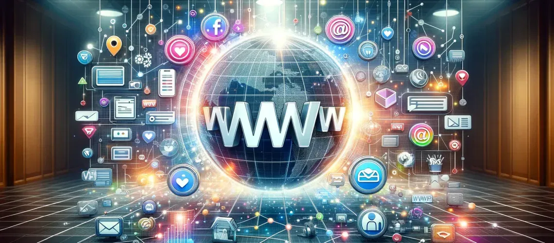 importance and role of a website conceptual illustration showing the importance and role of a website in a digital marketing strategy